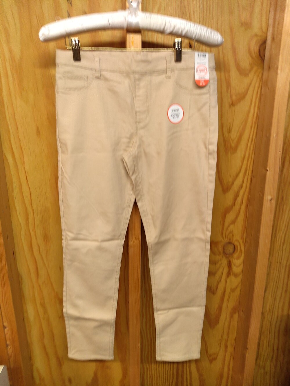 Wonder Nation Girls XL (14-16) Plus Khaki Elastic Waist Stretch Jeggings NWT